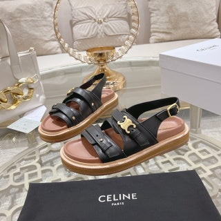 Celine 26 Tippi Triomphe Sandals Calfskin Leather 736593
