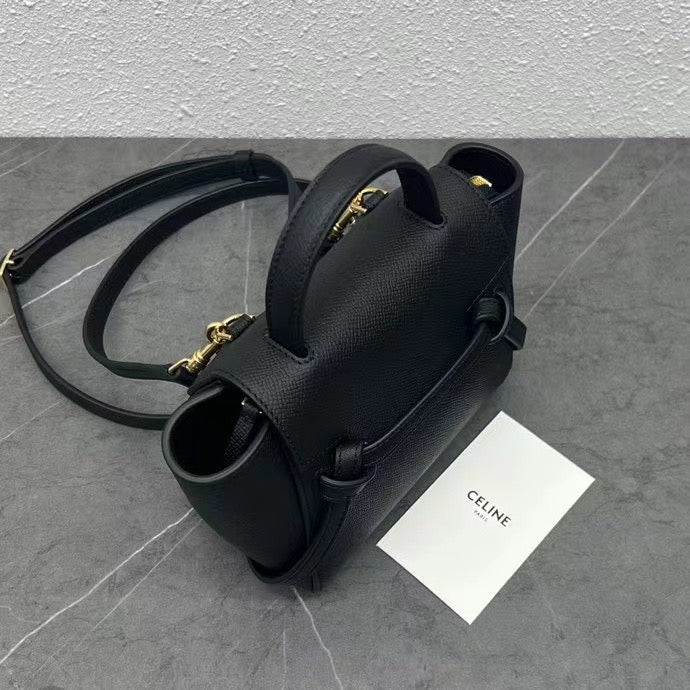 Celine 2026 Pico Belt Bag 16cm Grained Calfskin