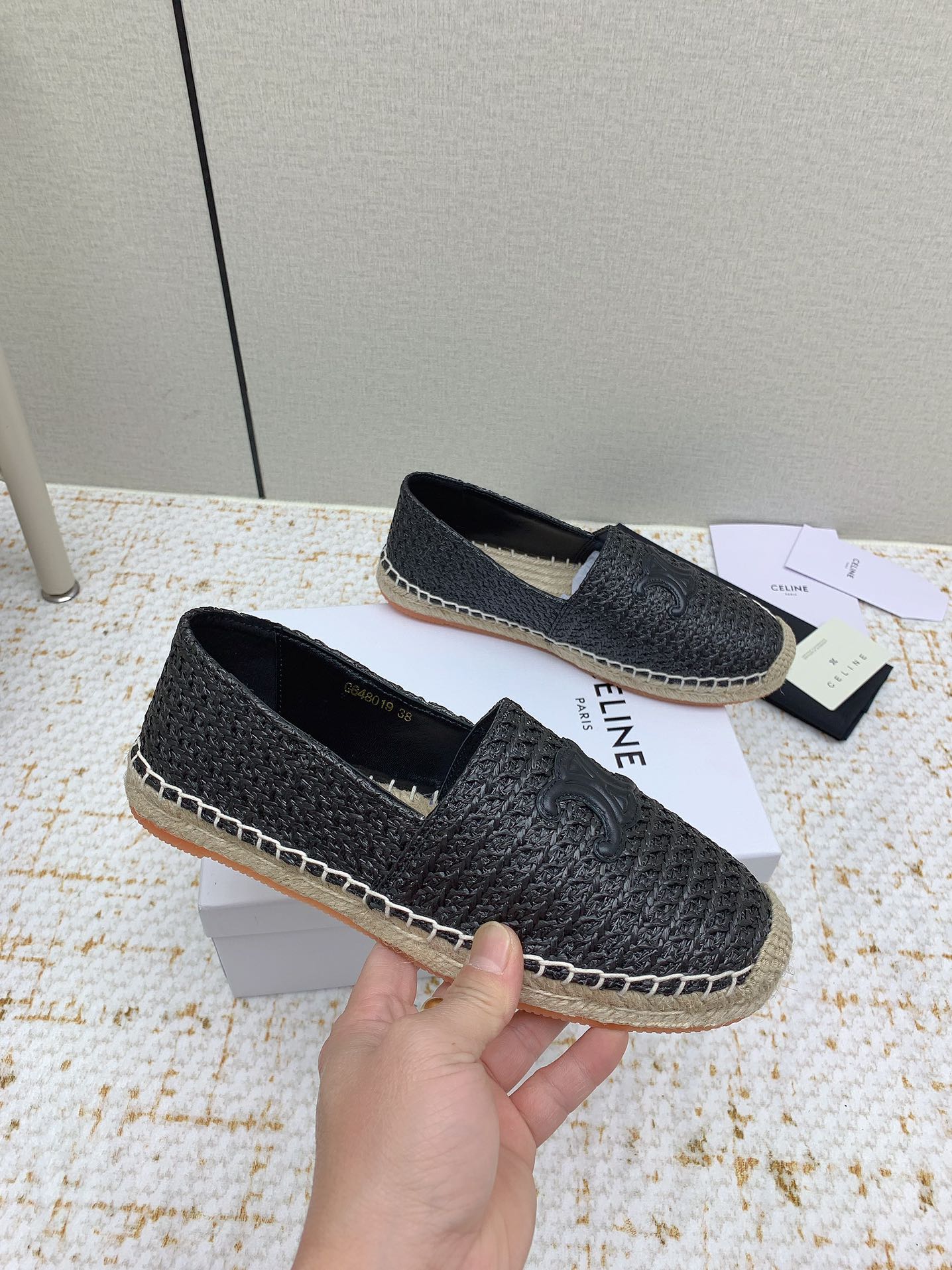 Celine 26 Flat Espadrilles In Tweed 732512