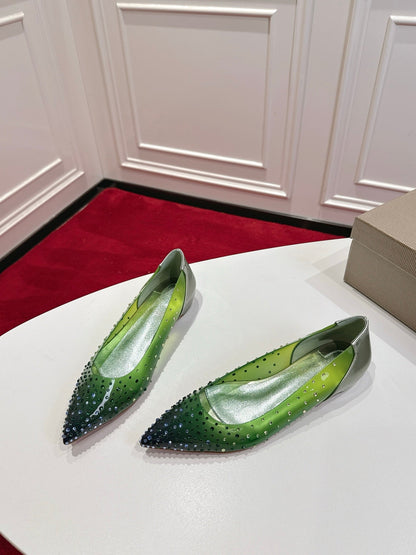 Christian Louboutin 2026 Miss Z Degrastrass Ombré Flats Effect PVC Lambskin 780431