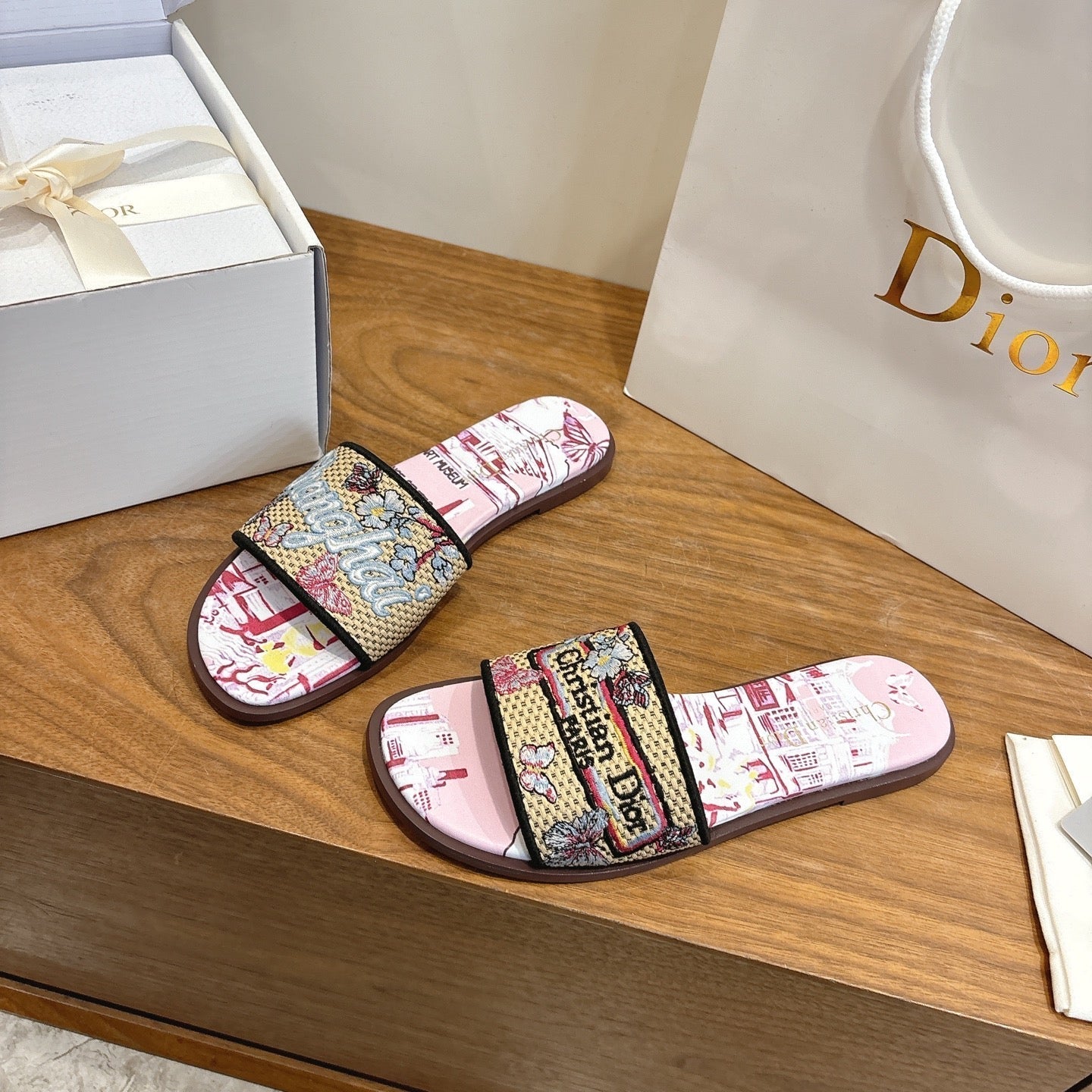 CD 26s Souveni Sandals Canvas Cowhide 685410