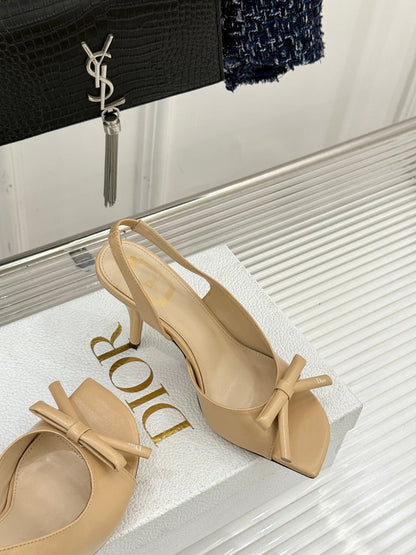 Dior 2026 Bow Heeled Slingback Sandal 607567