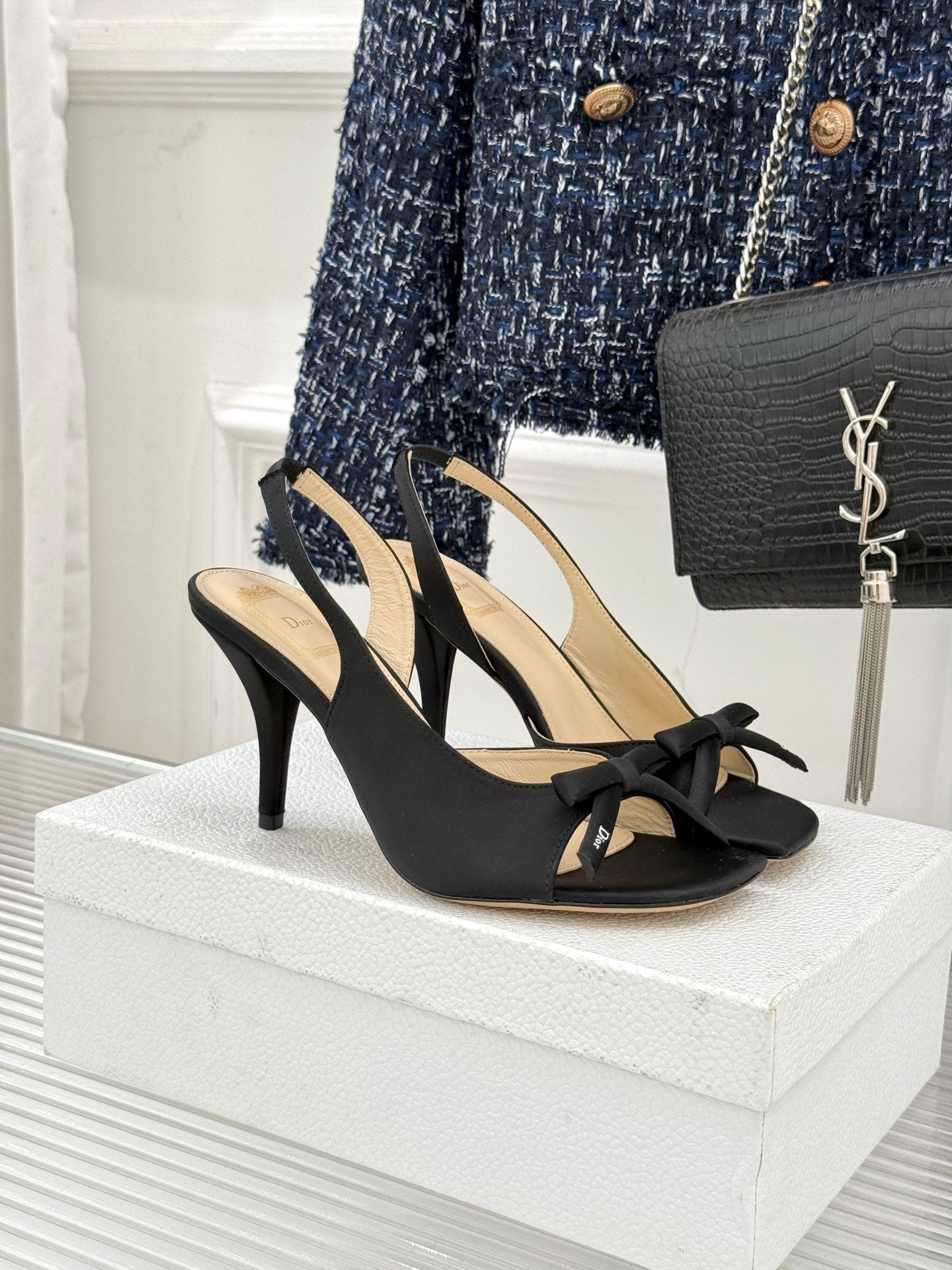 Dior 2026 Bow Heeled Slingback Sandal 607567