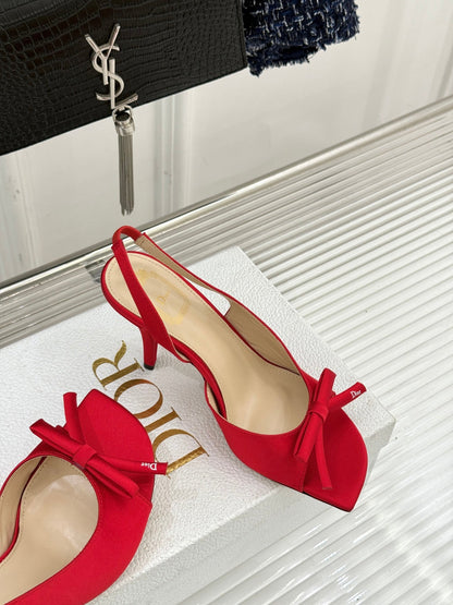 Dior 2026 Bow Heeled Slingback Sandal 607567