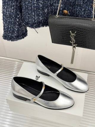 Celine 26 Mary-Jane Ballet Flats Leather 755874