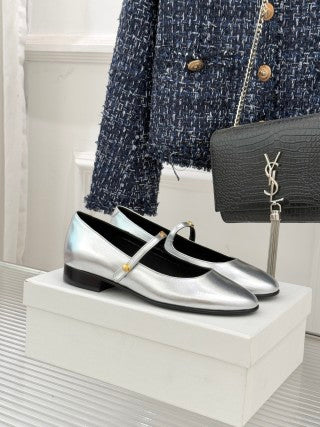 Celine 26 Mary-Jane Ballet Flats Leather 755874