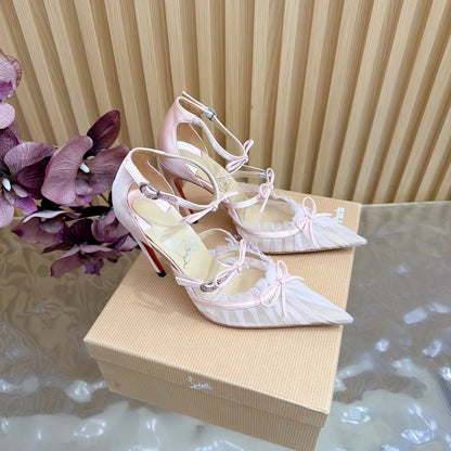 Christian Louboutin 2026 Travalata 85MM Tutulle Pumps Mesh Satin 698234