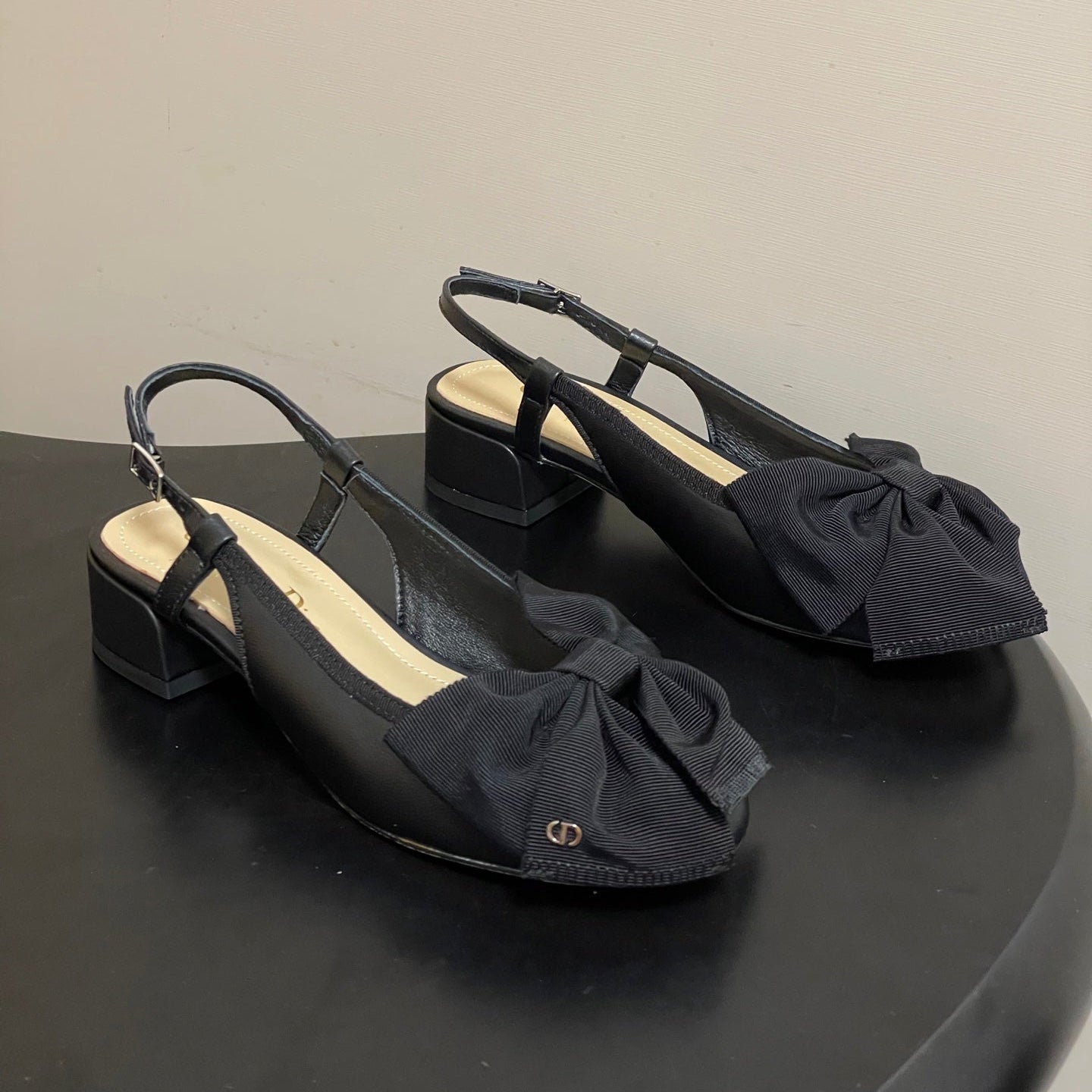 Dior 2026 D-Ballet Slingback Sandals with CD Buckle and Large Bow 699762