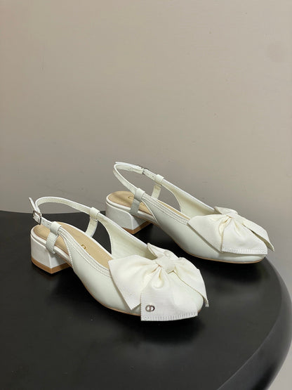 Dior 2026 D-Ballet Slingback Sandals with CD Buckle and Large Bow 699762