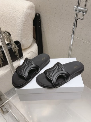 Celine 26 Triomphe Slide Sandals Calfskin 763171