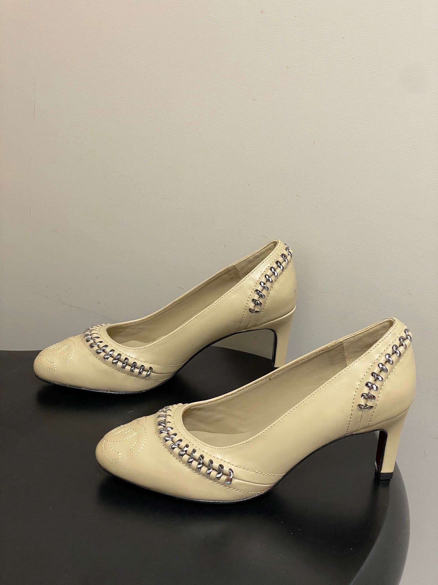CC 2026 Embroidered Pump Mary Jane Sheepskin