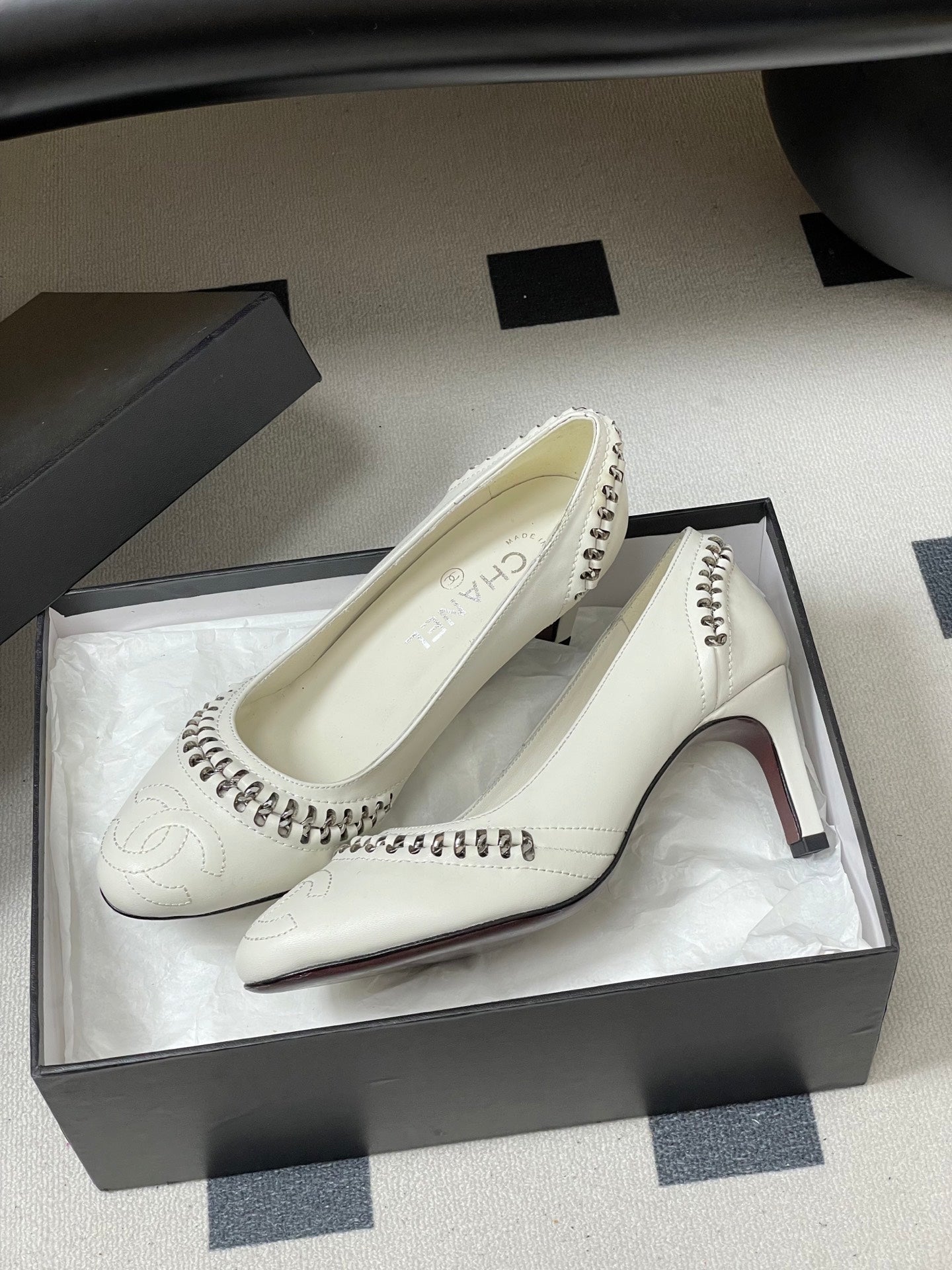 CC 2026 Embroidered Pump Mary Jane Sheepskin