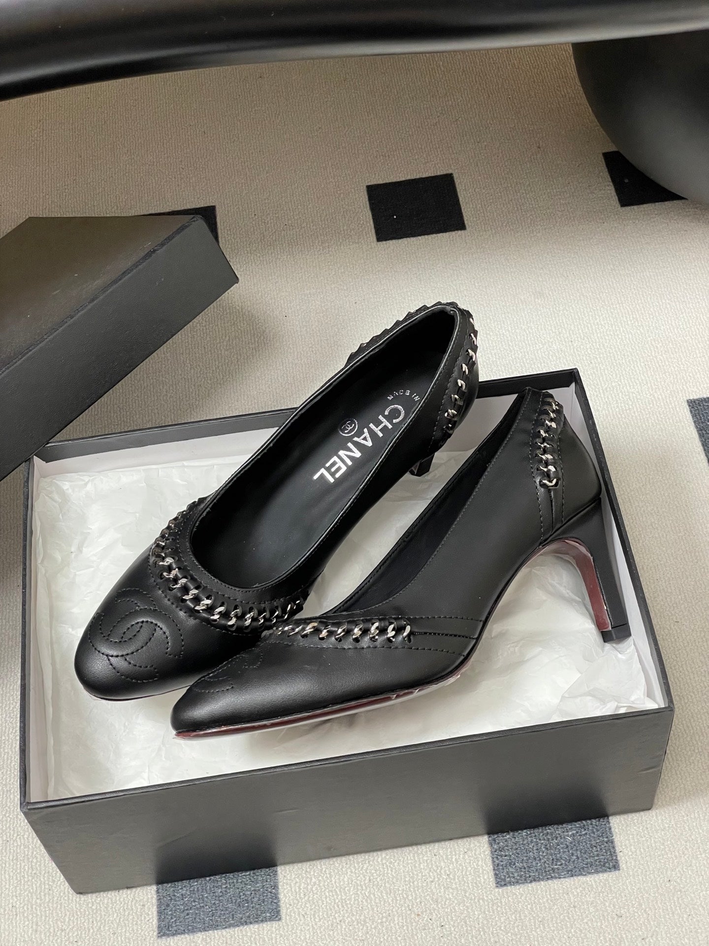 CC 2026 Embroidered Pump Mary Jane Sheepskin
