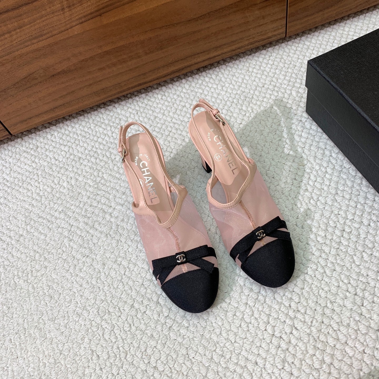 Chanel 2026 Slingback Flats Mesh Grosgrain 792615