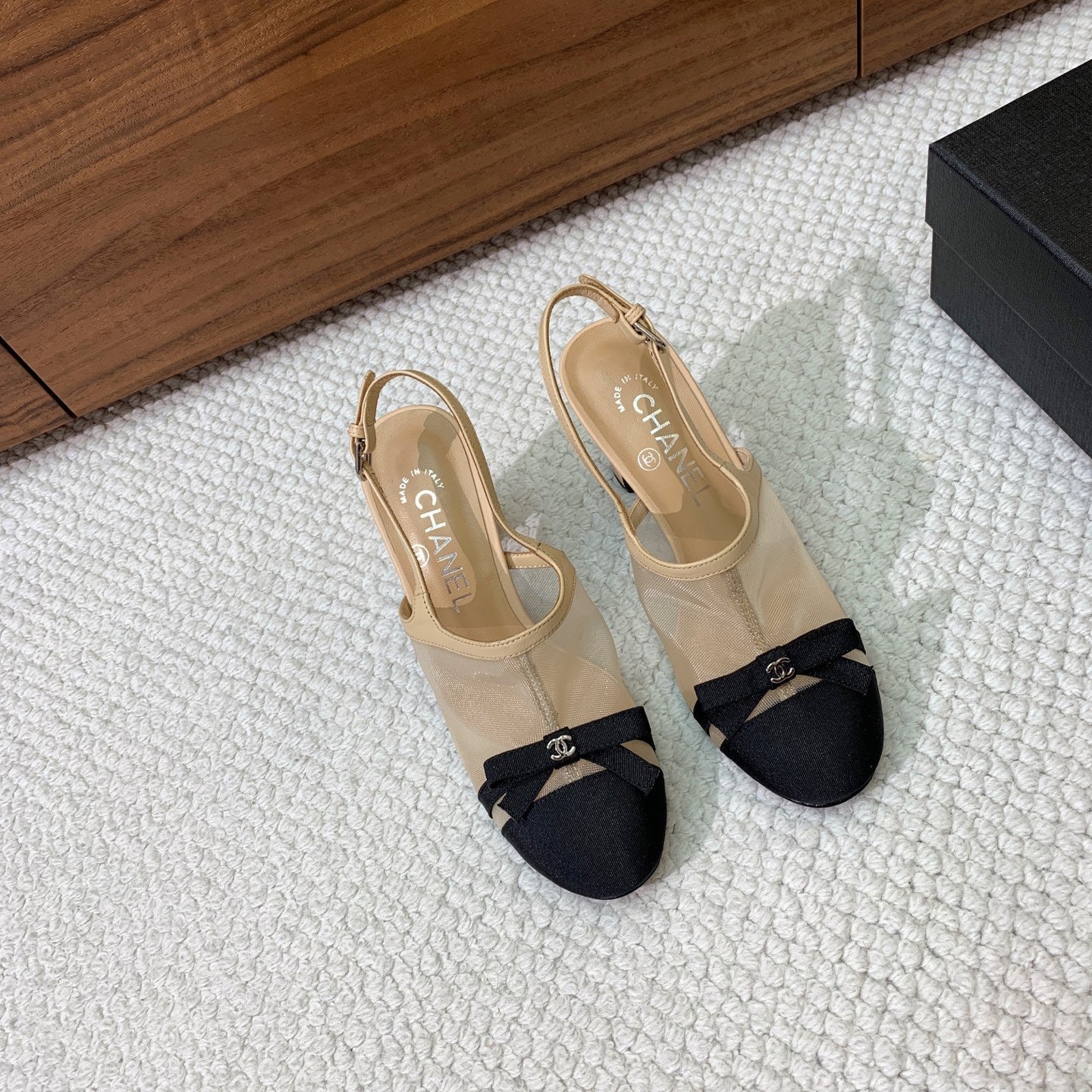 Chanel 2026 Slingback Flats Mesh Grosgrain 792615