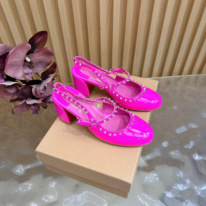 Christian Louboutin 2026 Janispikes 55mm Mary Jane Pumps Patent Leather 698239