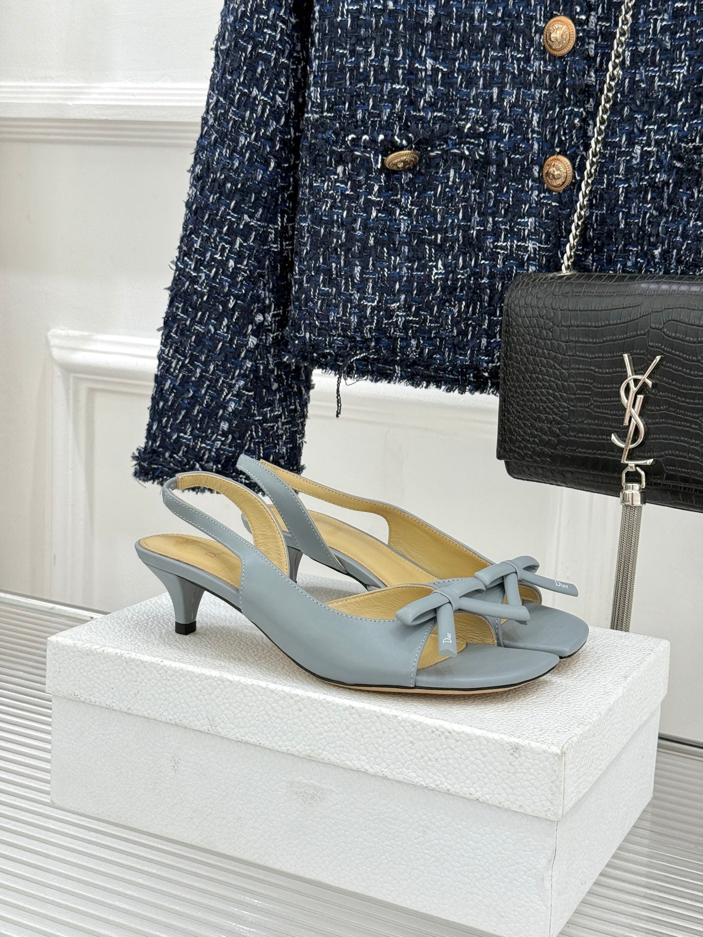 Dior 2026 Bow Heeled Slingback Sandal 607567