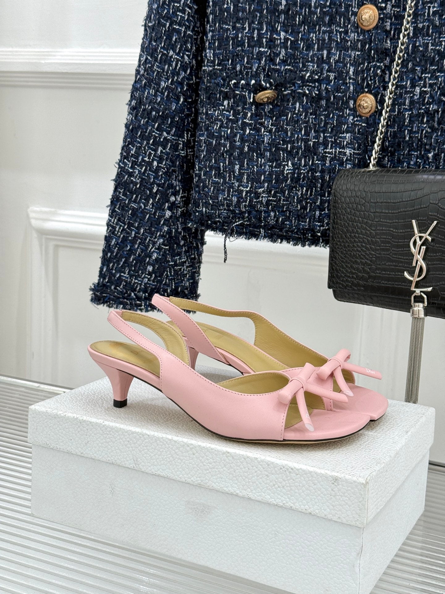 Dior 2026 Bow Heeled Slingback Sandal 607567