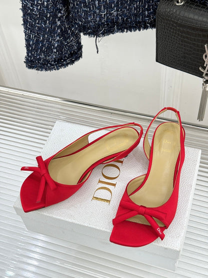 Dior 2026 Bow Heeled Slingback Sandal 607567