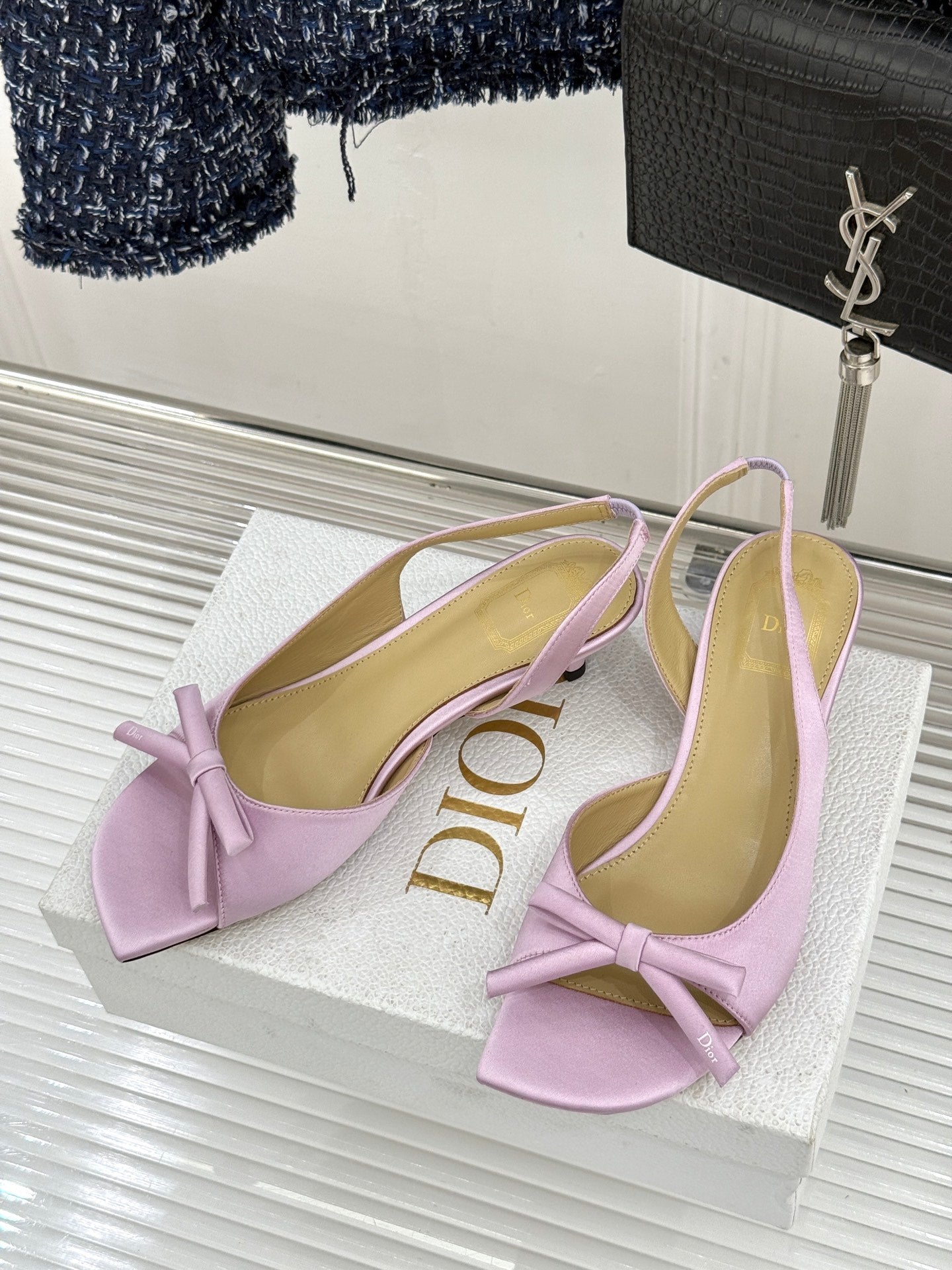 Dior 2026 Bow Heeled Slingback Sandal 607567