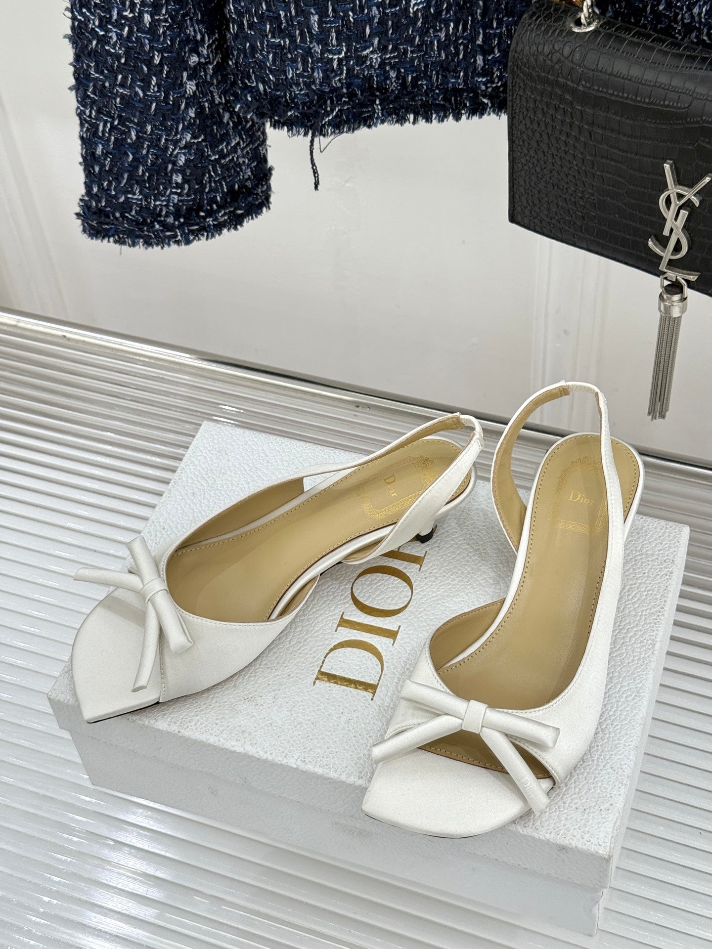 Dior 2026 Bow Heeled Slingback Sandal 607567