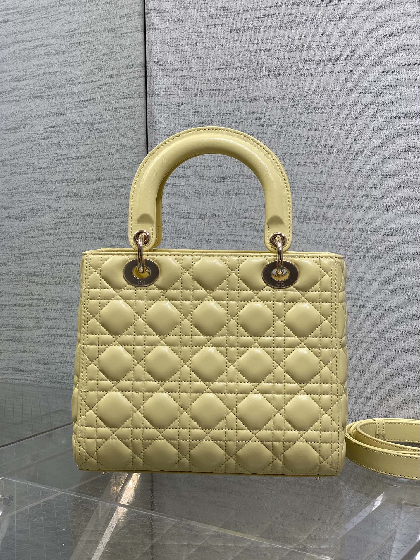 Dior 2026 Bow Lady Dior Yellow Lambskin 286571