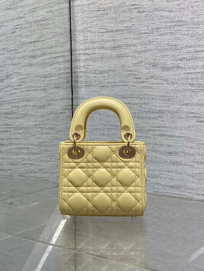 Dior 2026 Bow Lady Dior Yellow Lambskin 286571