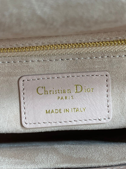 Dior 2026 Bow Lady Dior Pink Cannage Lambskin With Gold Charm 286609