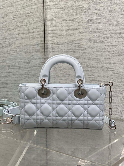 Dior 2026 Bow Lady D-Joy Glacier Blue Cannage Lambskin 286621