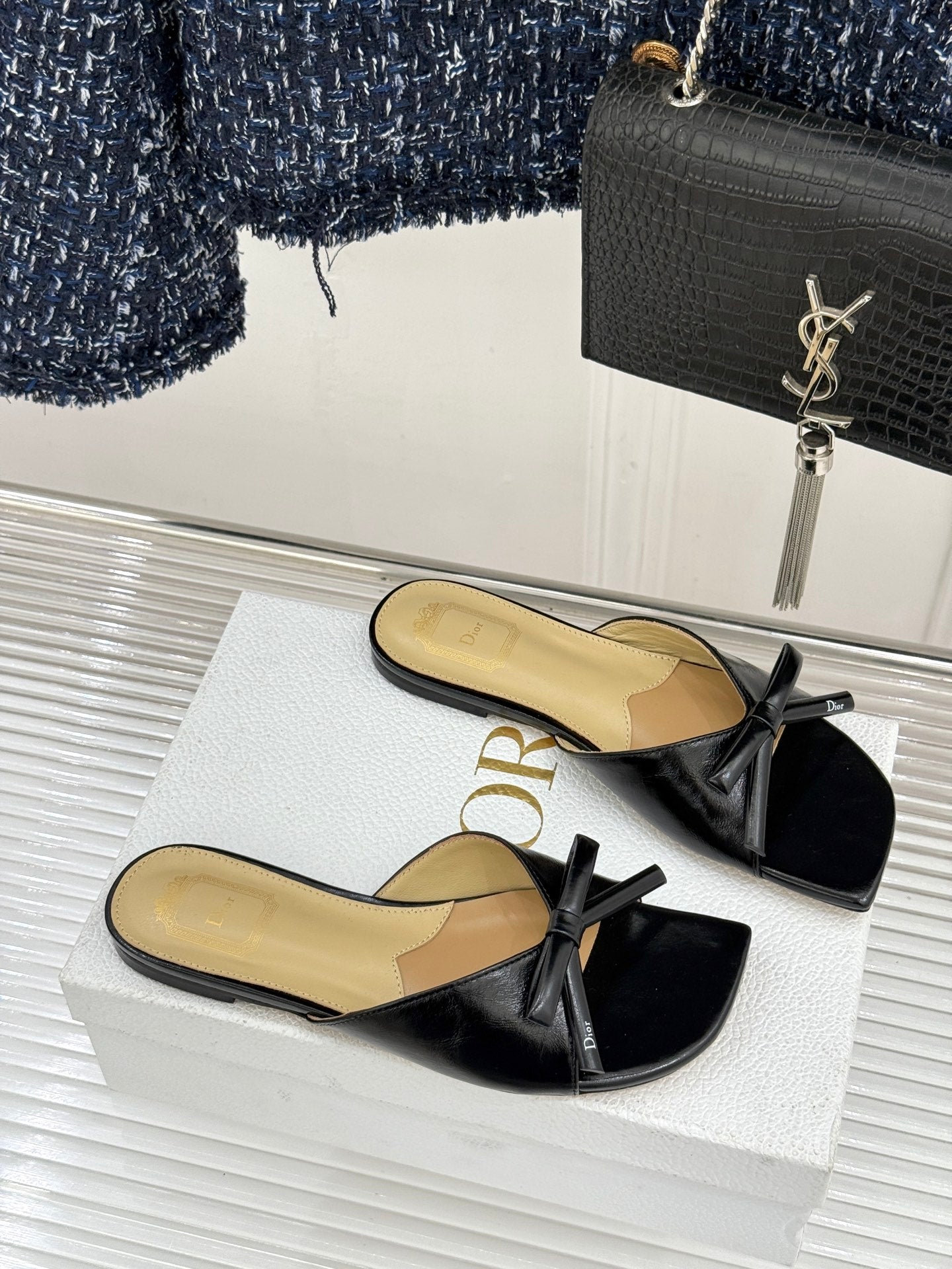 Dior 2026 Bow Heeled Slingback Sandal 607567