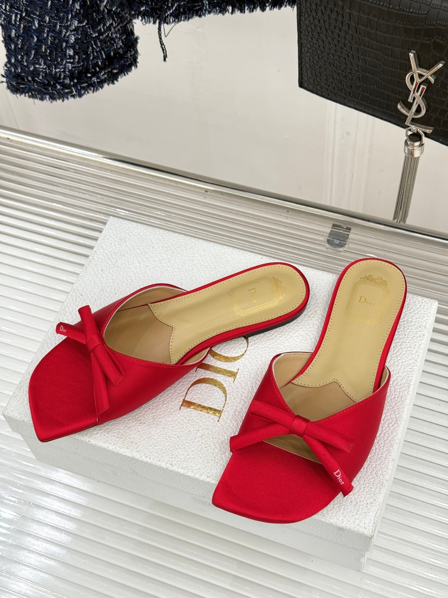 Dior 2026 Bow Heeled Slingback Sandal 607567