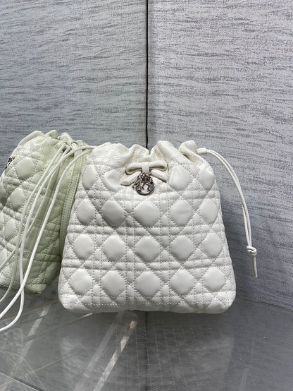 Dior 2026 Bow Adiorable Quilted Lucky Bag 22cm Cannage Lambskin
