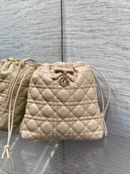 Dior 2026 Bow Adiorable Quilted Lucky Bag 22cm Cannage Lambskin