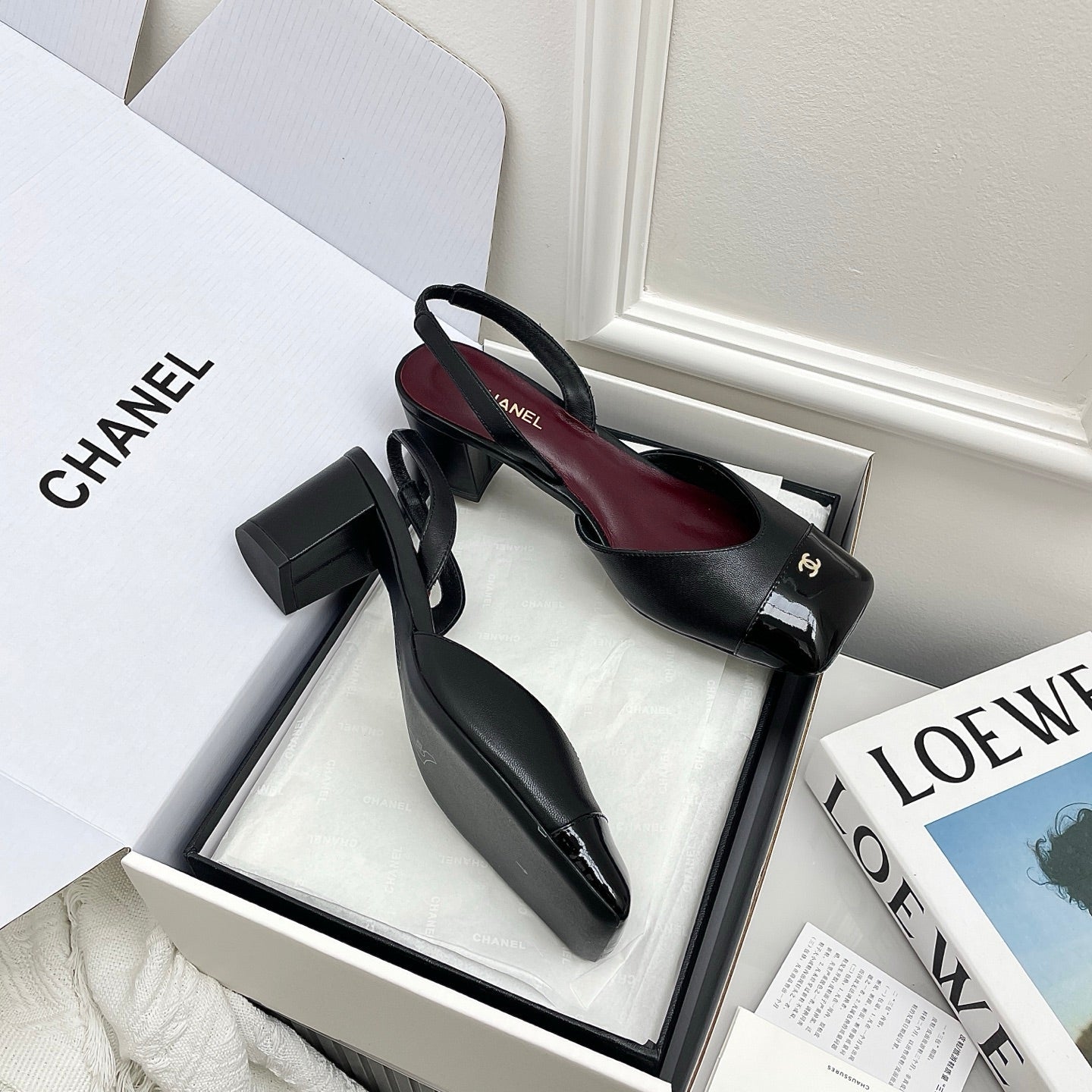 Chanel 2026 Square Toe Slingback Leather