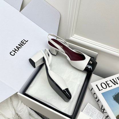 Chanel 2026 Square Toe Slingback Leather