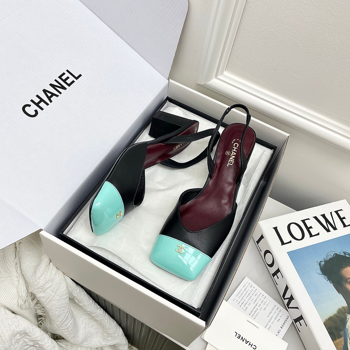 Chanel 2026 Square Toe Slingback Leather