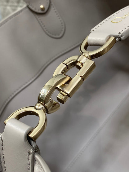 Dior 2026 Toujours Vertical Tote Bag Elegant Grey Calfskin 286656