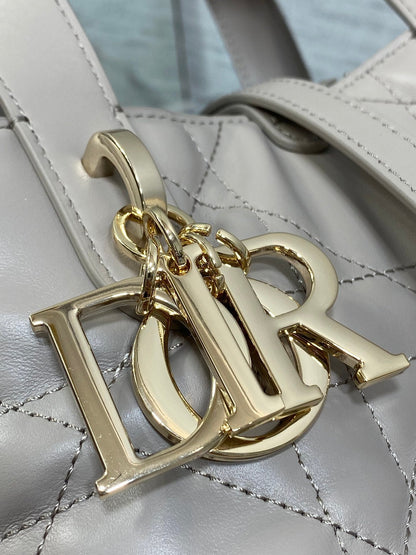 Dior 2026 Toujours Vertical Tote Bag Elegant Grey Calfskin 286656