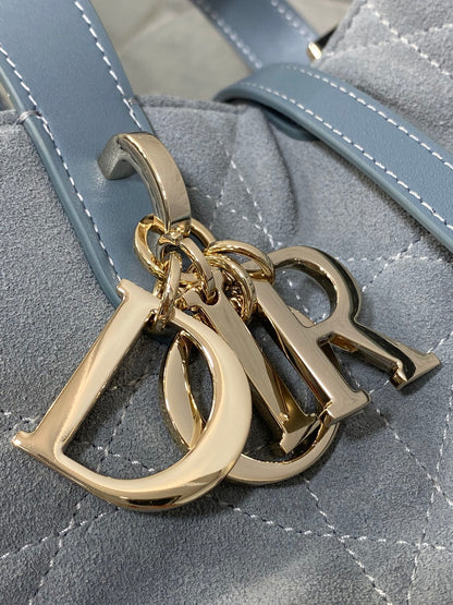 Dior 2026 Toujours Bag Blue Grey Suede Leather 286497