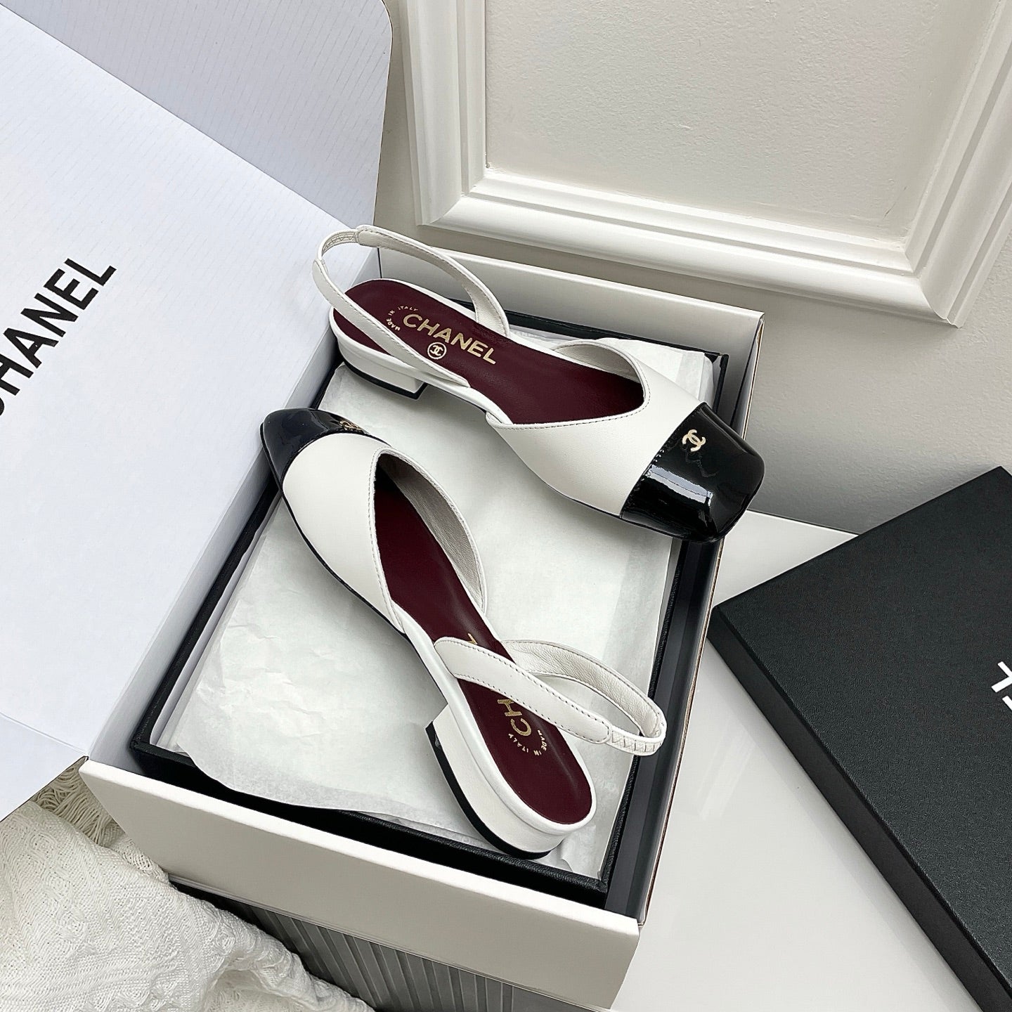 Chanel 2026 Square Toe Slingback Leather