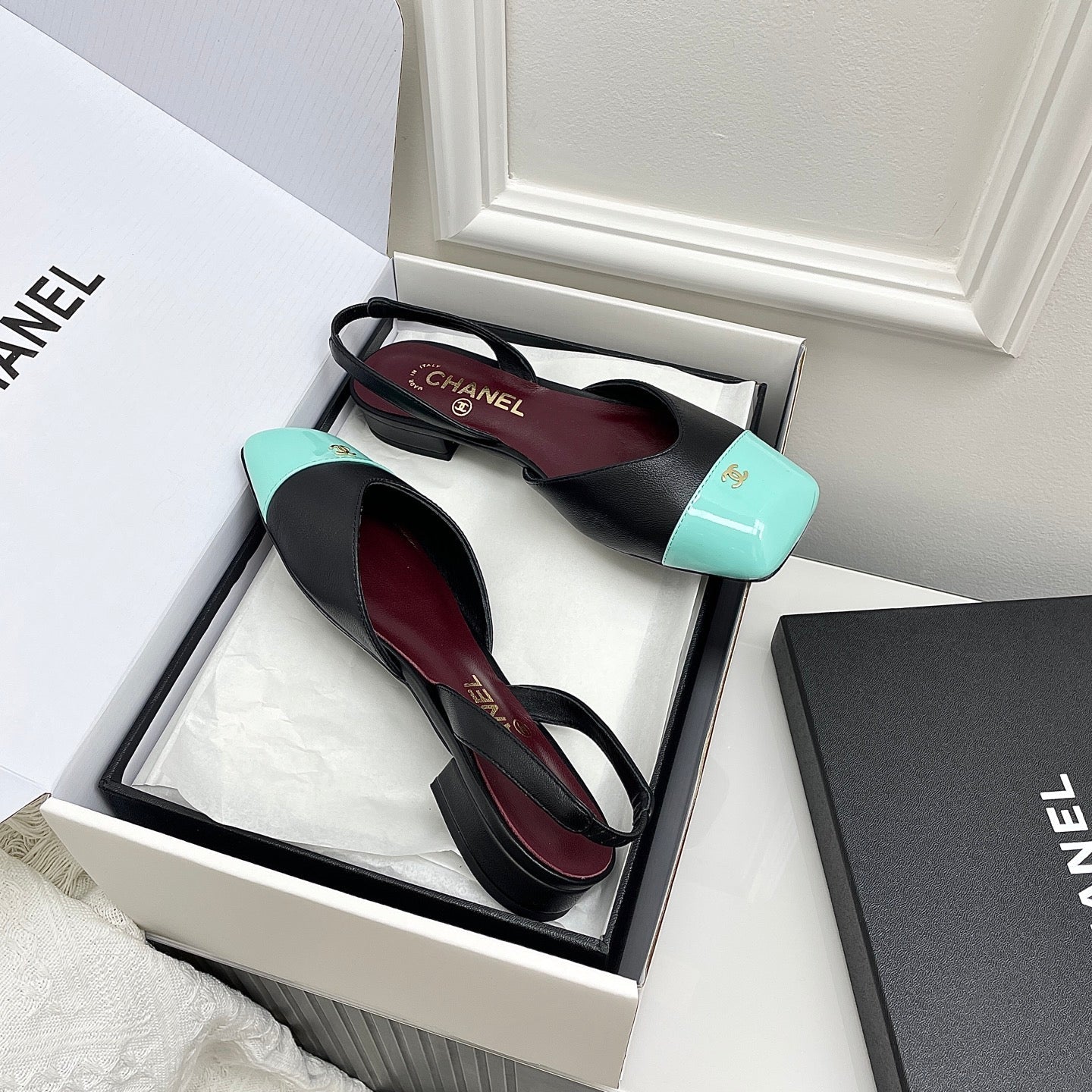 Chanel 2026 Square Toe Slingback Leather