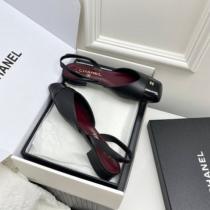 Chanel 2026 Square Toe Slingback Leather