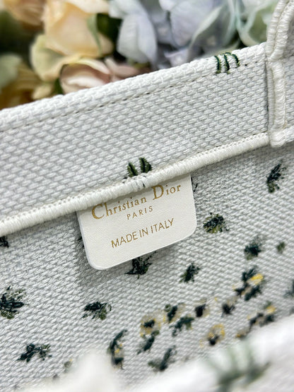 Dior 2026 Book Tote Bag With Buttercup Dior Embroidery Canvas