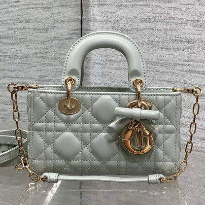 Dior 2026 Bow Lady D-Joy Lily Green Cannage Lambskin 286525