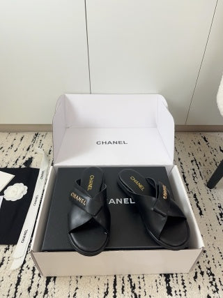 Chanel 2026 Cross-Strap Sandals Sheepskin Leather 778279
