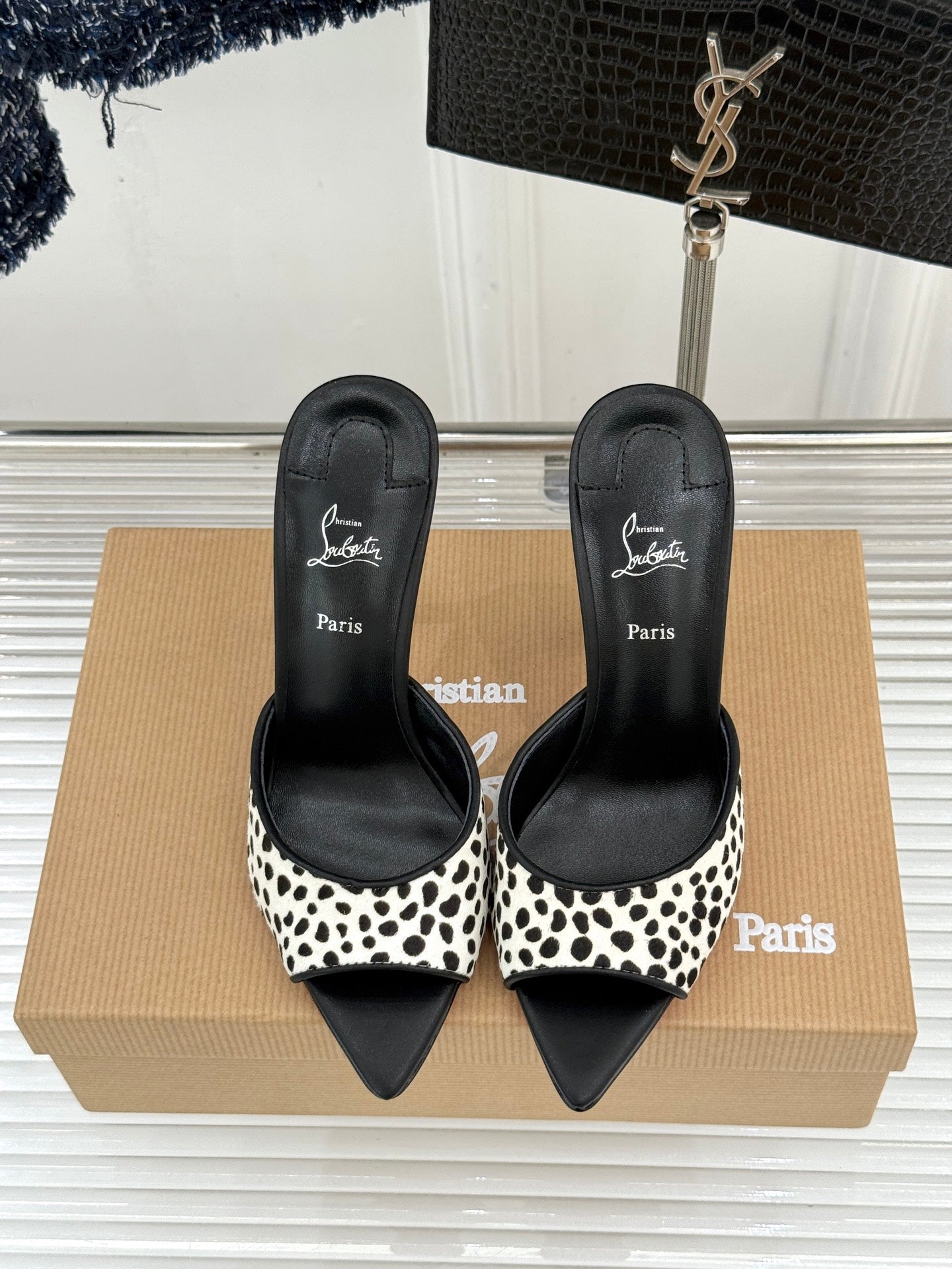 Christian Louboutin 2026 Apostropha High-Heeled Mules 80mm 785429