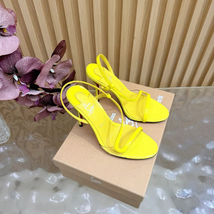 Christian Louboutin 2026 Rosa Z Slingback Sandals 100mm Patent Leather 776004