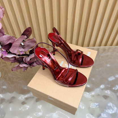 Christian Louboutin 2026 Rosa Z Slingback Sandals 100mm Patent Leather 776004