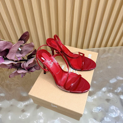 Christian Louboutin 2026 Rosa Z Slingback Sandals 100mm Patent Leather 776004
