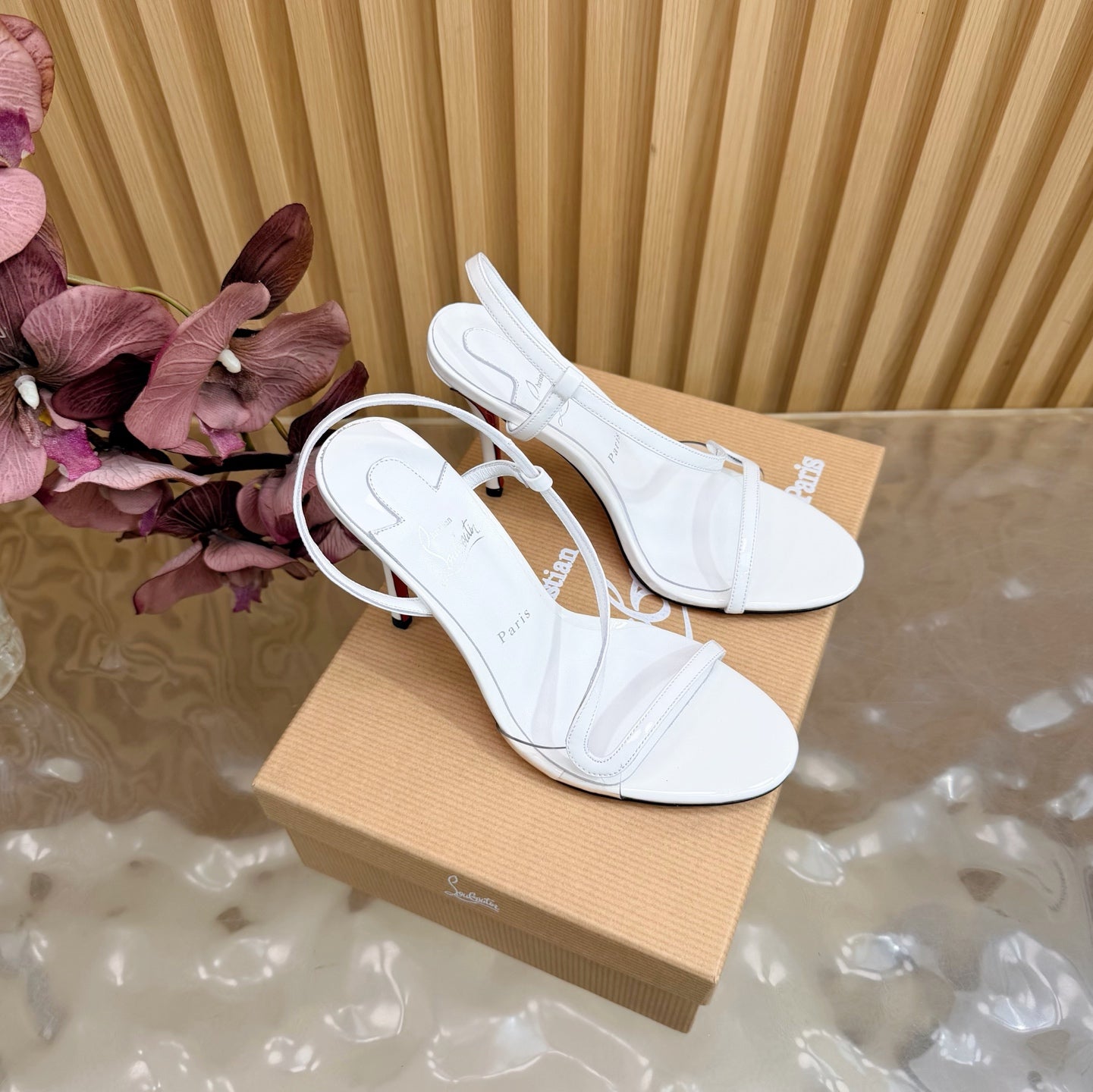 Christian Louboutin 2026 Rosa Z Slingback Sandals 100mm Patent Leather 776004